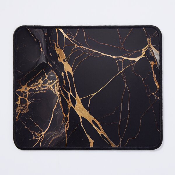 Item preview, Luxurious Gold Veined Black Marble designed and sold by ShadowAndSlate.