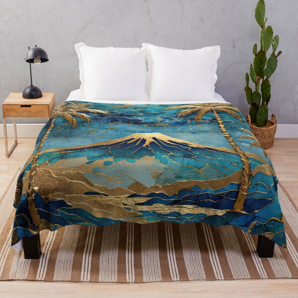 Item preview, Golden Kintsugi Reflections by Mount Fuji designed and sold by Topmaxdesign.