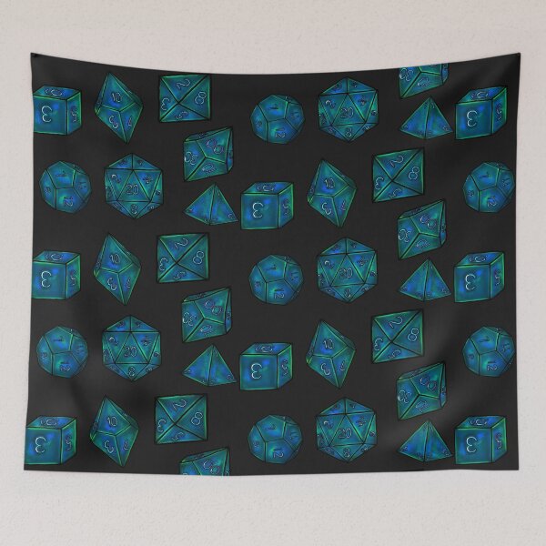 Item preview, Aurora Borealis dnd Dice Set – Celestial Glow Collection designed and sold by madworld123.