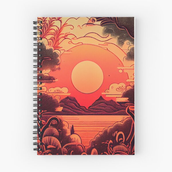 Item preview, Bohemian Sunset Serenity: Mountain & Lake Landscape designed and sold by ShadowAndSlate.