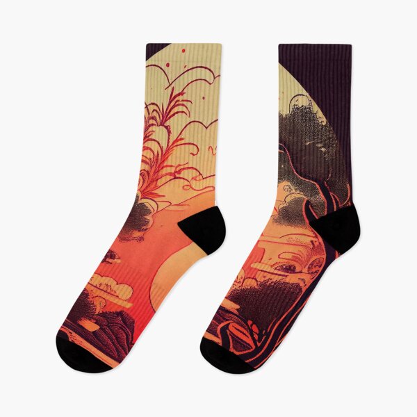 Item preview, Bohemian Sunset Serenity: Mountain & Lake Landscape designed and sold by ShadowAndSlate.