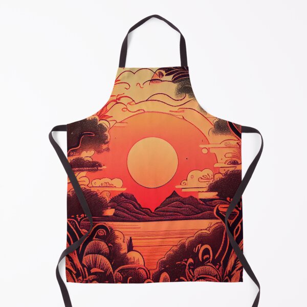Item preview, Bohemian Sunset Serenity: Mountain & Lake Landscape designed and sold by ShadowAndSlate.