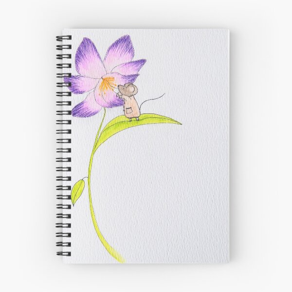 Item preview, Mouse and Flower | Cute Mice | Purple Flowers | Floral Art | Character Art  designed and sold by AngelaMarieArt.