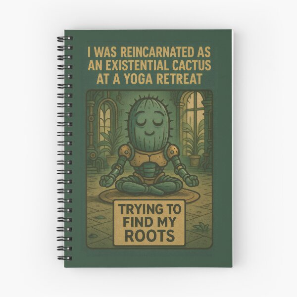Item preview, Existential Cactus at a Yoga Retreat – Trying to Find My Roots designed and sold by ShineEyePirate.