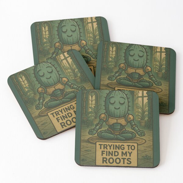 Item preview, Existential Cactus at a Yoga Retreat – Trying to Find My Roots designed and sold by ShineEyePirate.