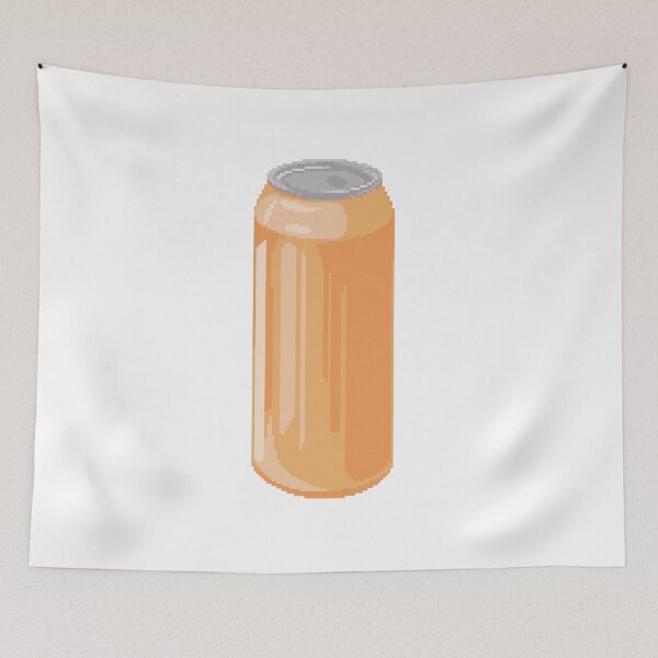 Item preview, Orange Drink Can Pixel Art designed and sold by pebblepebblepebblepebblepebble.