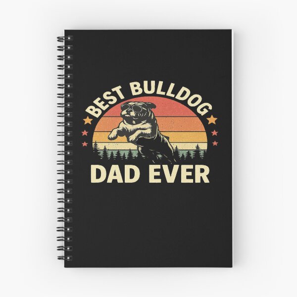 Item preview, Best Bulldog Dad Ever Vintage Sunset Dog Design designed and sold by MiracleBarto.