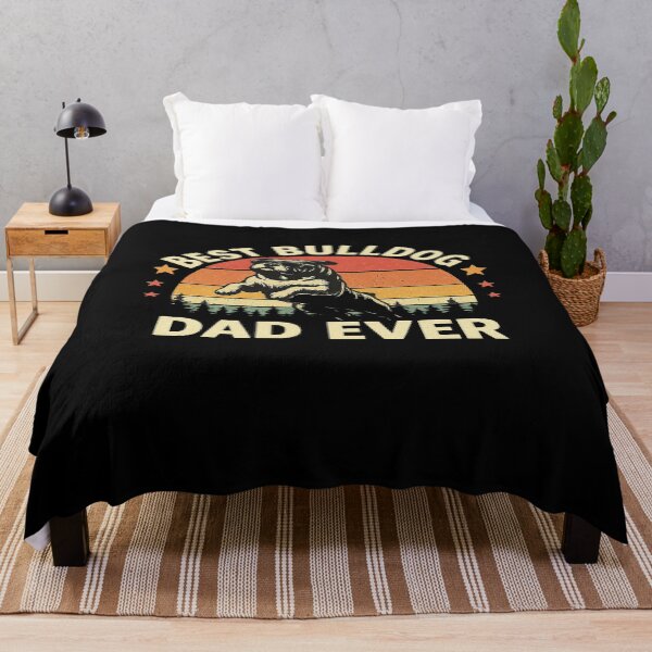 Item preview, Best Bulldog Dad Ever Vintage Sunset Dog Design designed and sold by MiracleBarto.