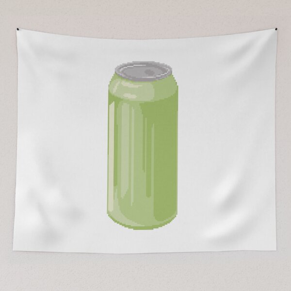 Item preview, Green Drink Can Pixel Art  designed and sold by pebblepebblepebblepebblepebble.