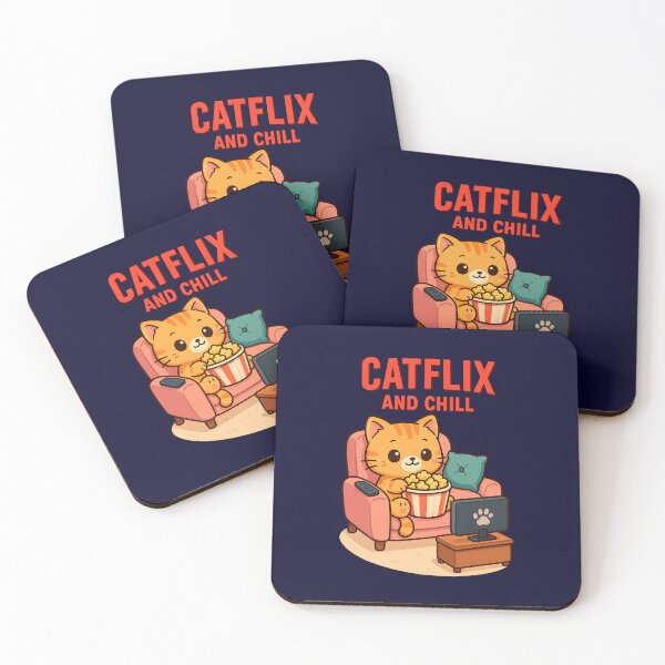 Item preview, Catflix and Chill designed and sold by TheSamuraiCat.