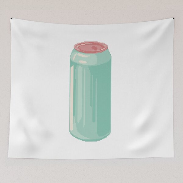 Item preview, Teal Drink Can Pixel Art  designed and sold by pebblepebblepebblepebblepebble.
