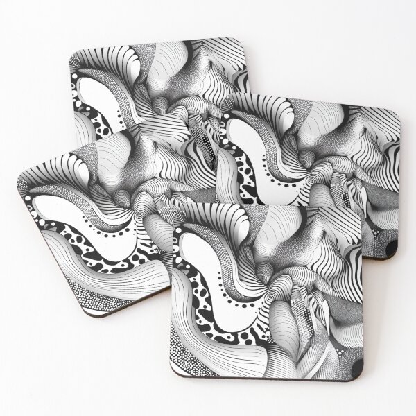 Item preview, abstract art black and white designed and sold by Elite Print Studio.