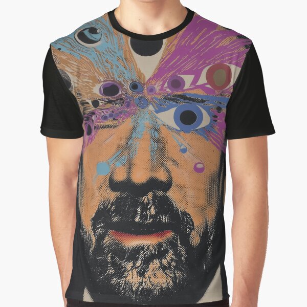 Aperçu de l'œuvre Nicolas Cage, Yeux surréalistes – Portrait psychédélique abstrait vintage créée et vendue par Mystikos Art.