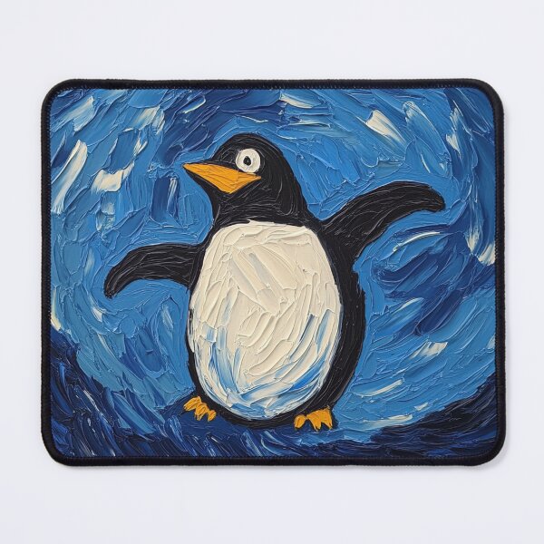Item preview, Penguin | Post-impressionist painting style designed and sold by ComicsFactory.