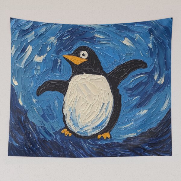 Item preview, Penguin | Post-impressionist painting style designed and sold by ComicsFactory.