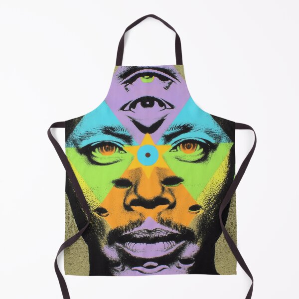 Item preview, Vintage Surreal Neon Terrence Howard – Abstract Aura Visionary Portrait designed and sold by Mystikos Art.