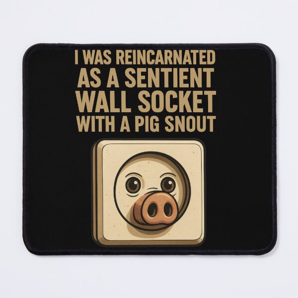 Item preview, Reincarnated as a Wall Socket with a Pig Snout – AI Meme Art designed and sold by ShineEyePirate.