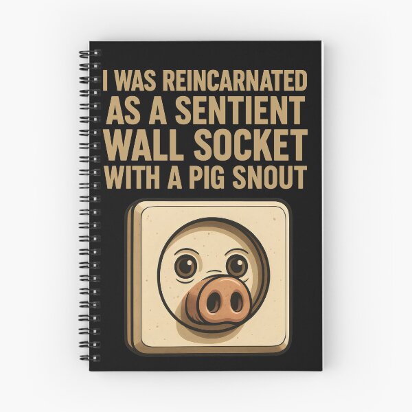 Item preview, Reincarnated as a Wall Socket with a Pig Snout – AI Meme Art designed and sold by ShineEyePirate.