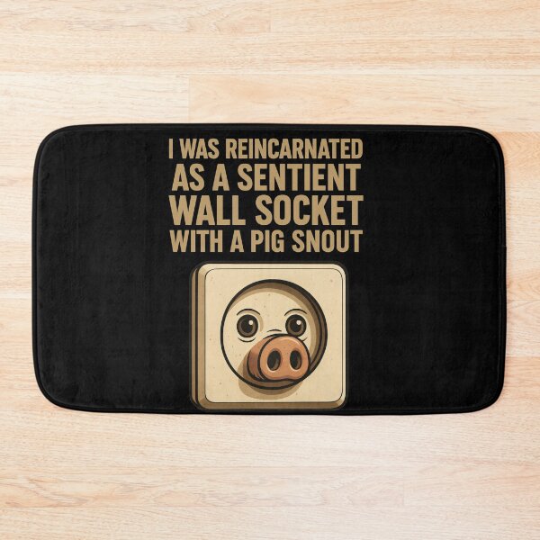 Item preview, Reincarnated as a Wall Socket with a Pig Snout – AI Meme Art designed and sold by ShineEyePirate.