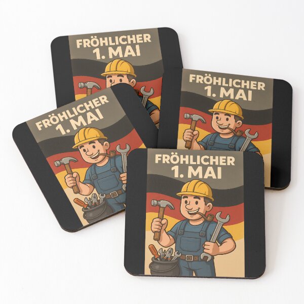 Item preview, Happy May Day – Cartoon Worker Design designed and sold by PixelForge.com.de.