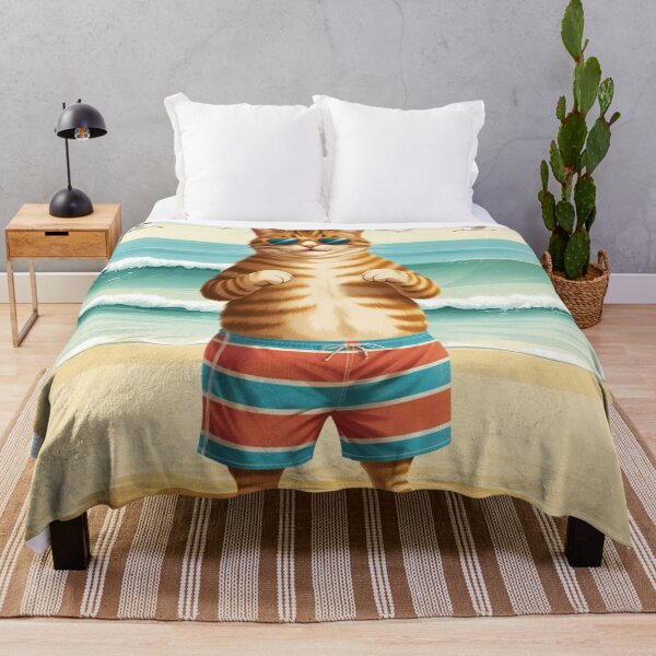 Item preview, Cat at the beach designed and sold by Mauvais Genre.