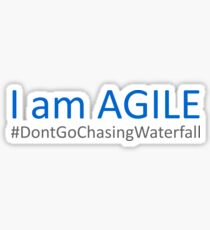 Agile vs Waterfall Development Sticker