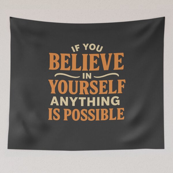 Item preview, If You Believe in Yourself – Motivational Quote in Vintage Style designed and sold by Cheslyn Moses.