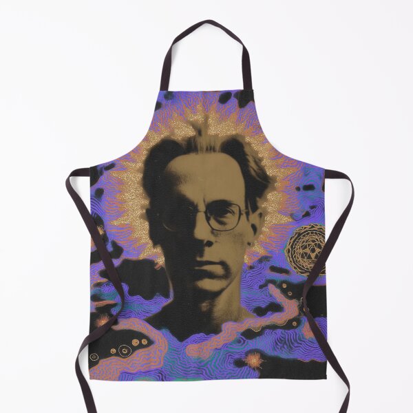 Item preview, Visionary Ray Kurzweil Cosmic Aura – Golden Mandala Surreal Poster designed and sold by Mystikos Art.