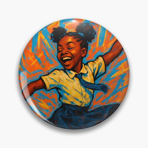 Item preview, Black Girl Dancing Street Art Poster – Pretty Swing Jazz Celebration Print designed and sold by AbstractAuraArt.