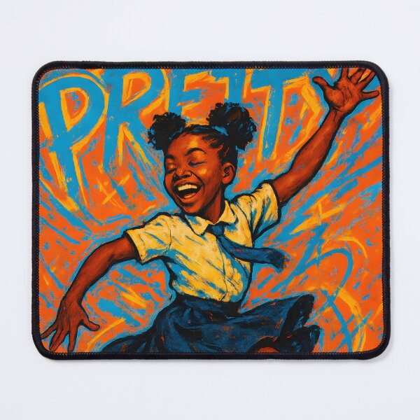 Item preview, Black Girl Dancing Street Art Poster – Pretty Swing Jazz Celebration Print designed and sold by AbstractAuraArt.