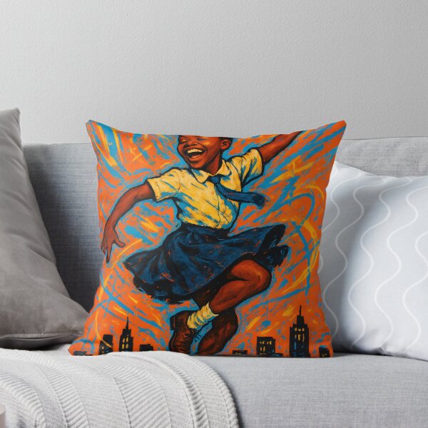 Item preview, Black Girl Dancing Street Art Poster – Pretty Swing Jazz Celebration Print designed and sold by AbstractAuraArt.