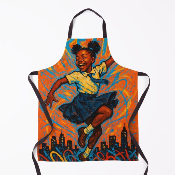 Item preview, Black Girl Dancing Street Art Poster – Pretty Swing Jazz Celebration Print designed and sold by AbstractAuraArt.