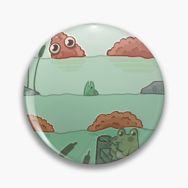 Item preview, frog’s gone fishing  designed and sold by Leaf-Whimzy.