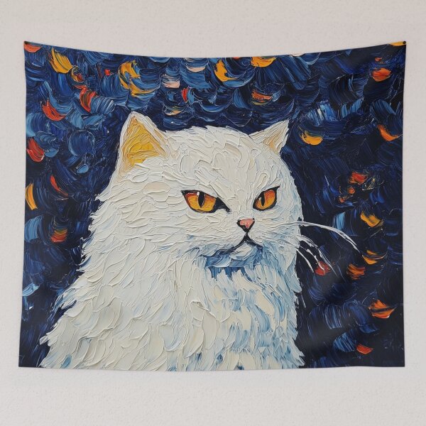 Item preview, Persian cat | Post-impressionist painting style designed and sold by ComicsFactory.