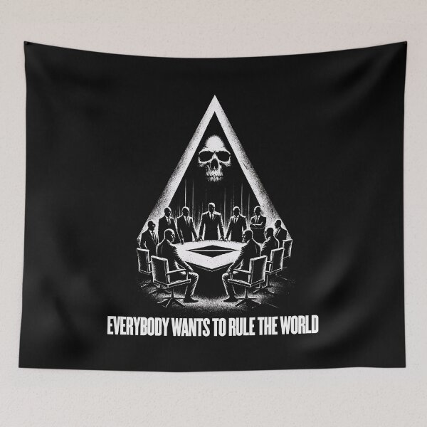 Item preview, Everybody Wants to Rule the World – Illuminati Star Chamber Parody Design designed and sold by Victor Shadehorn.