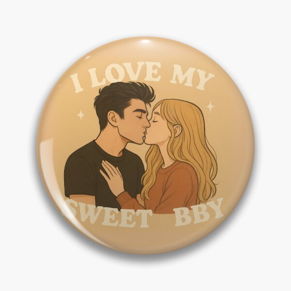 Item preview, Sweet Bby Kiss - Cartoon Couple Love Romance Art designed and sold by VA Design.