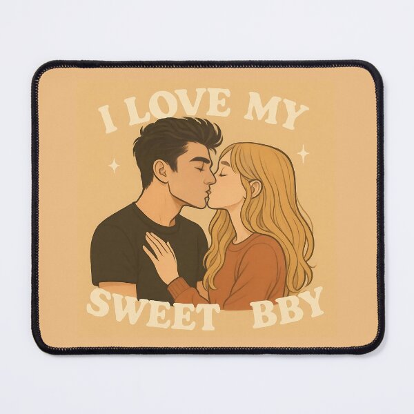 Item preview, Sweet Bby Kiss - Cartoon Couple Love Romance Art designed and sold by VA Design.