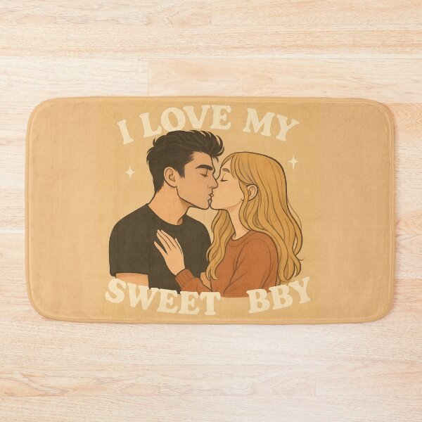 Item preview, Sweet Bby Kiss - Cartoon Couple Love Romance Art designed and sold by VA Design.