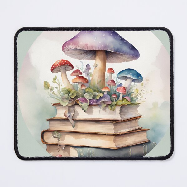 Item preview, Nature and books, Flowers growing from book, I love books and flowers, Books Lover, Vintage books, Plants lover, Mushrooms designed and sold by KolorellaS.