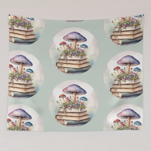 Item preview, Nature and books, Flowers growing from book, I love books and flowers,  Books Lover,   Vintage books, Plants lover, Mushrooms designed and sold by KolorellaS.