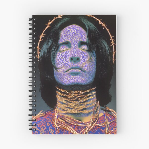 Artikelvorschau, Surreales Neon-Porträt von Trent Reznor – Vintage-Psychedelisches Abstraktes Poster entworfen und verkauft von Mystikos Art.