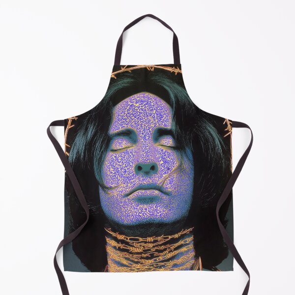 Item preview, Surreal Neon Trent Reznor Portrait – Vintage Psychedelic Abstract Poster designed and sold by Mystikos Art.