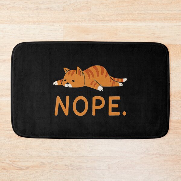 Item preview, Lazy Cat Illustration Saying NOPE in Bold Orange designed and sold by JudeSchimmel.