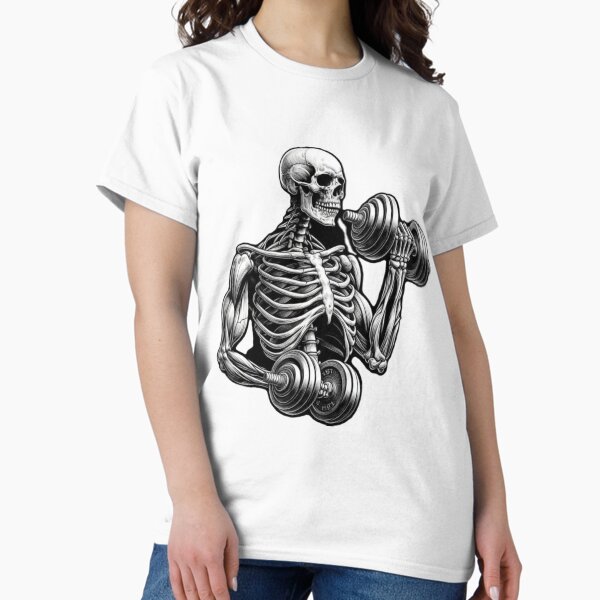 Item preview, skeleton with dumbbells designed and sold by ActivaFit.