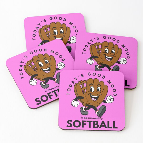 Item preview, Today’s Good Mood Is Sponsored By Softball designed and sold by Kate Miller Illustrator.