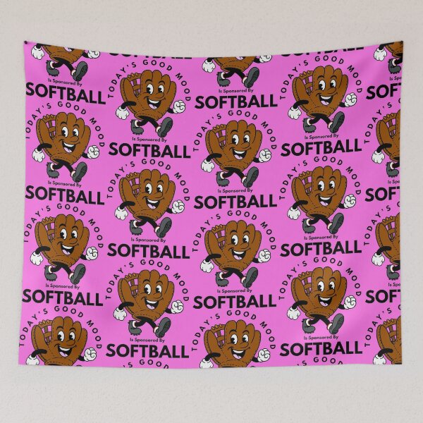 Item preview, Today’s Good Mood Is Sponsored By Softball designed and sold by Kate Miller Illustrator.