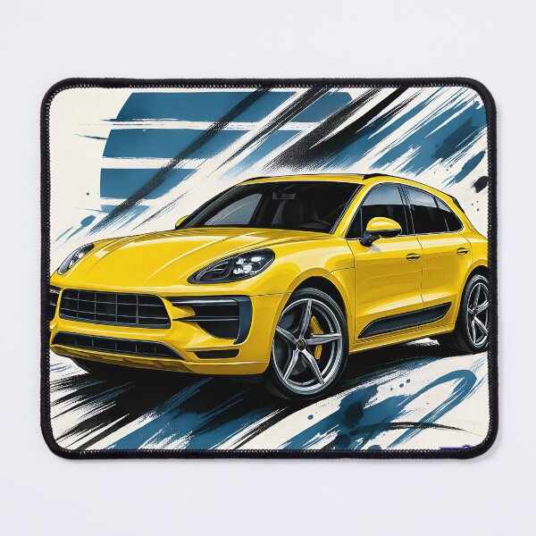 Artikelvorschau, Porsche Macan Fanart (Gelb) entworfen und verkauft von Peterson Designs.
