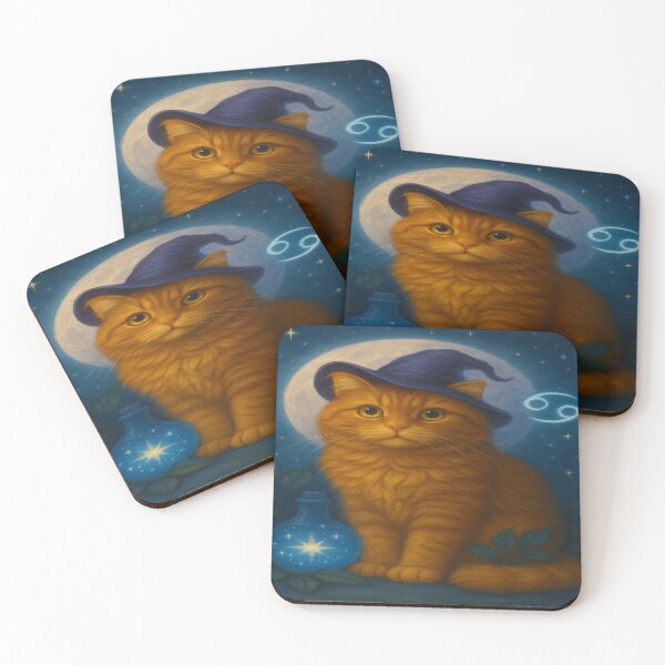Item preview, Simba & the Moon — Zodiac Cancer Spirit designed and sold by Paw & Whimsy.
