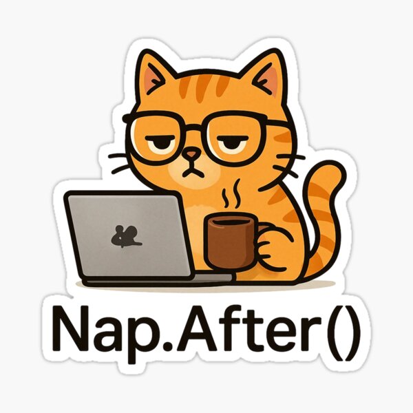 Cat Coding - Nap.After() Sticker