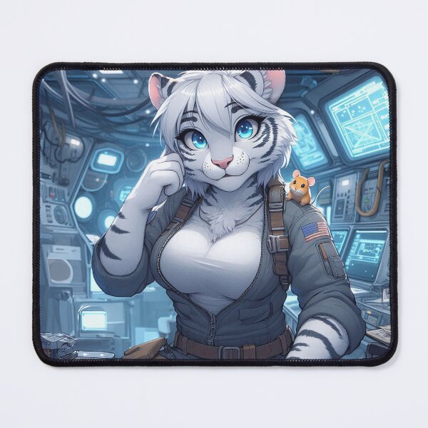 Item preview, White Tiger Astronaut and Her Little Friend designed and sold by nikkolaus.